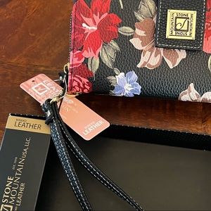 Leather Floral Wallet